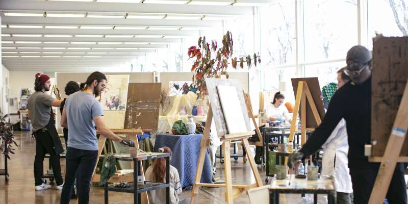 Indiana University art classroom 