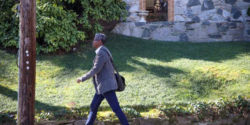 Chris Heard walking outside in Atlanta, GA