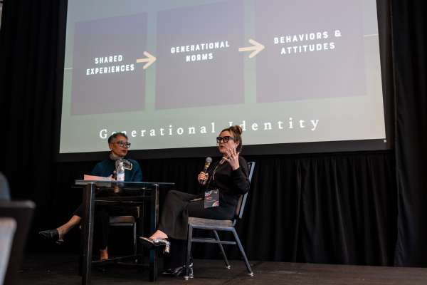 Presentation on generational identity and workplace behaviors at design industry conference