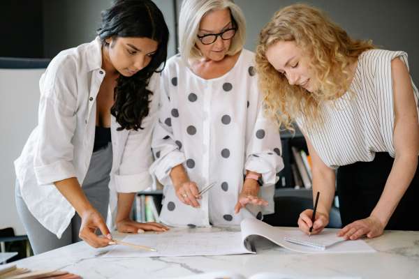 People working together on new project