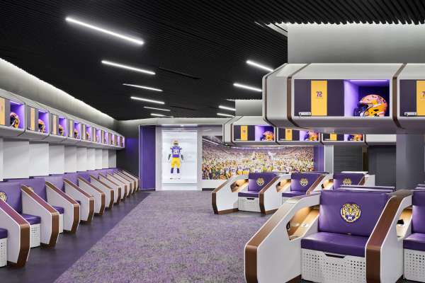 Louisiana State University Football Locker Room