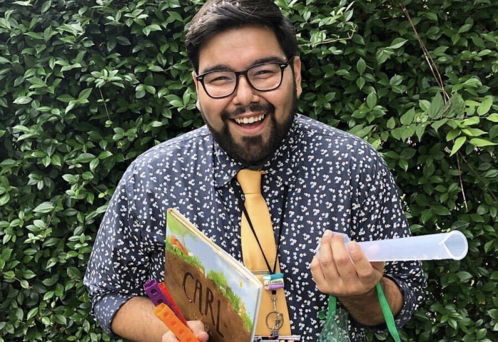 headshot image of guest juan edgar gonzalez a public school teacher