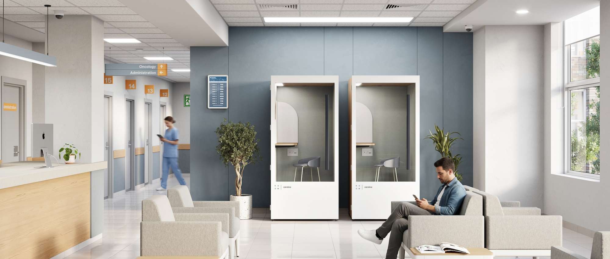 ROOM x Carolina Phone Booth Privacy Pod - Clinic