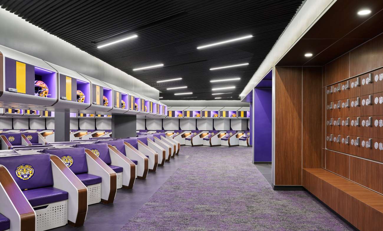 Louisiana State University Football Locker Room