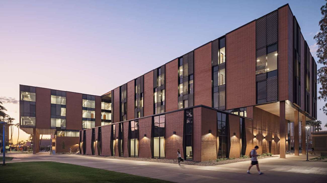 Beautiful architecturally designed building exterior for Arizona State University
