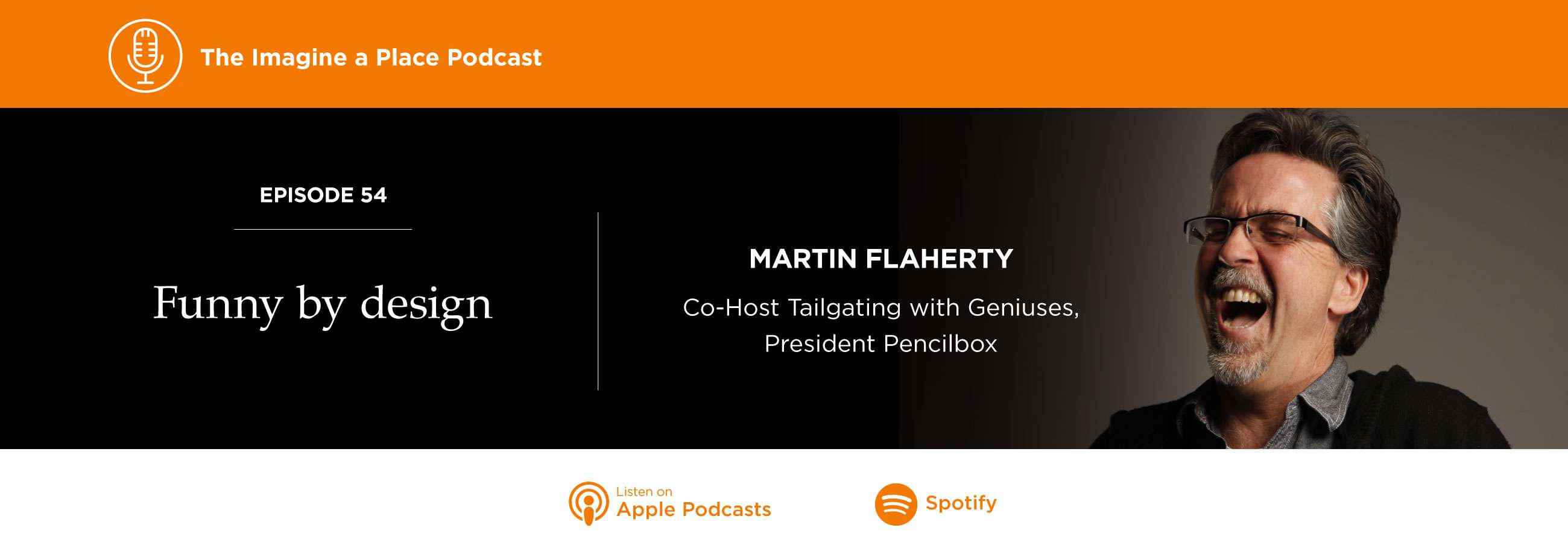 Funny by design. Martin Flaherty of Pencilbox on Imagine a Place podcast