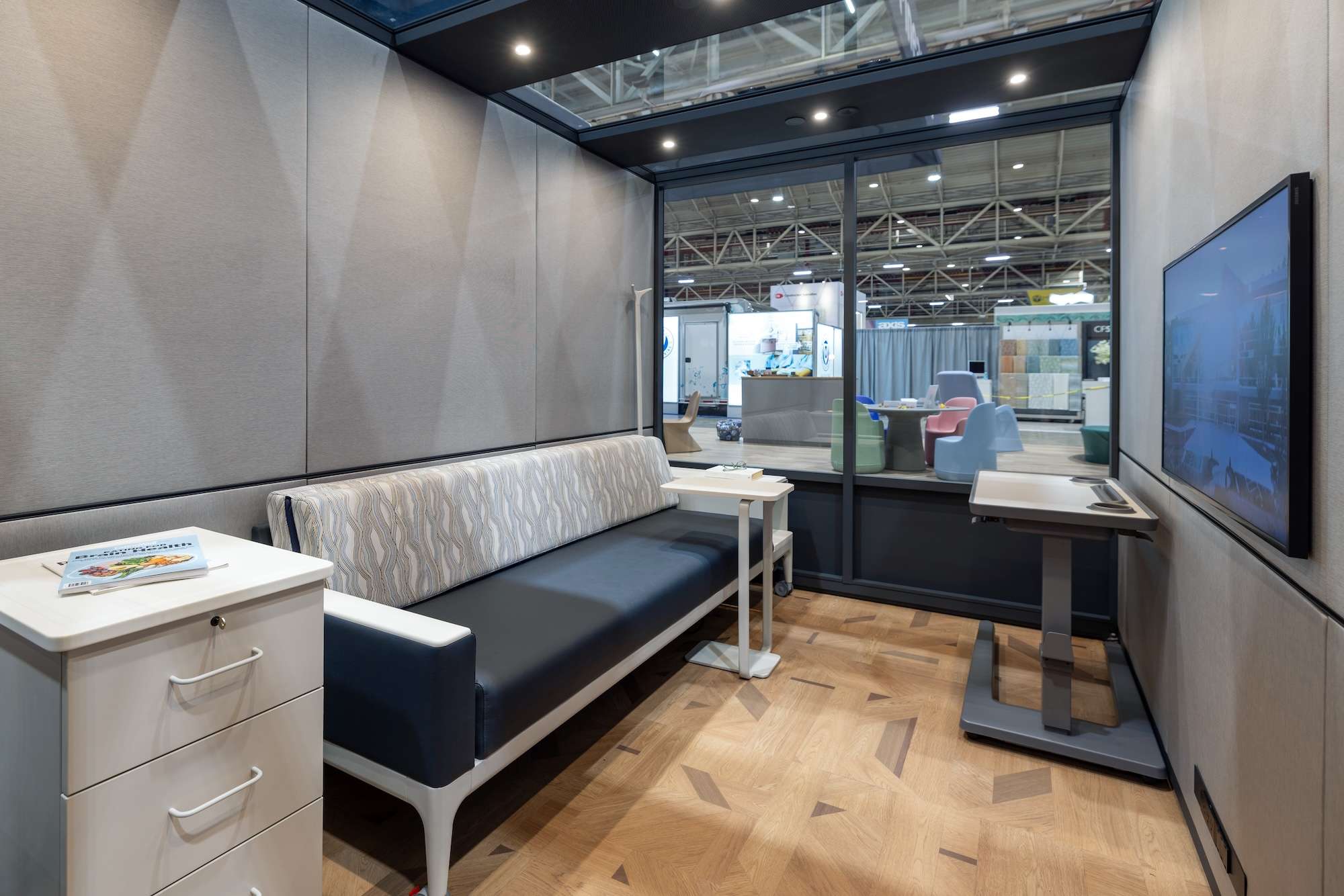 offshore sleep over sofa and reservoir in patient space at HCD