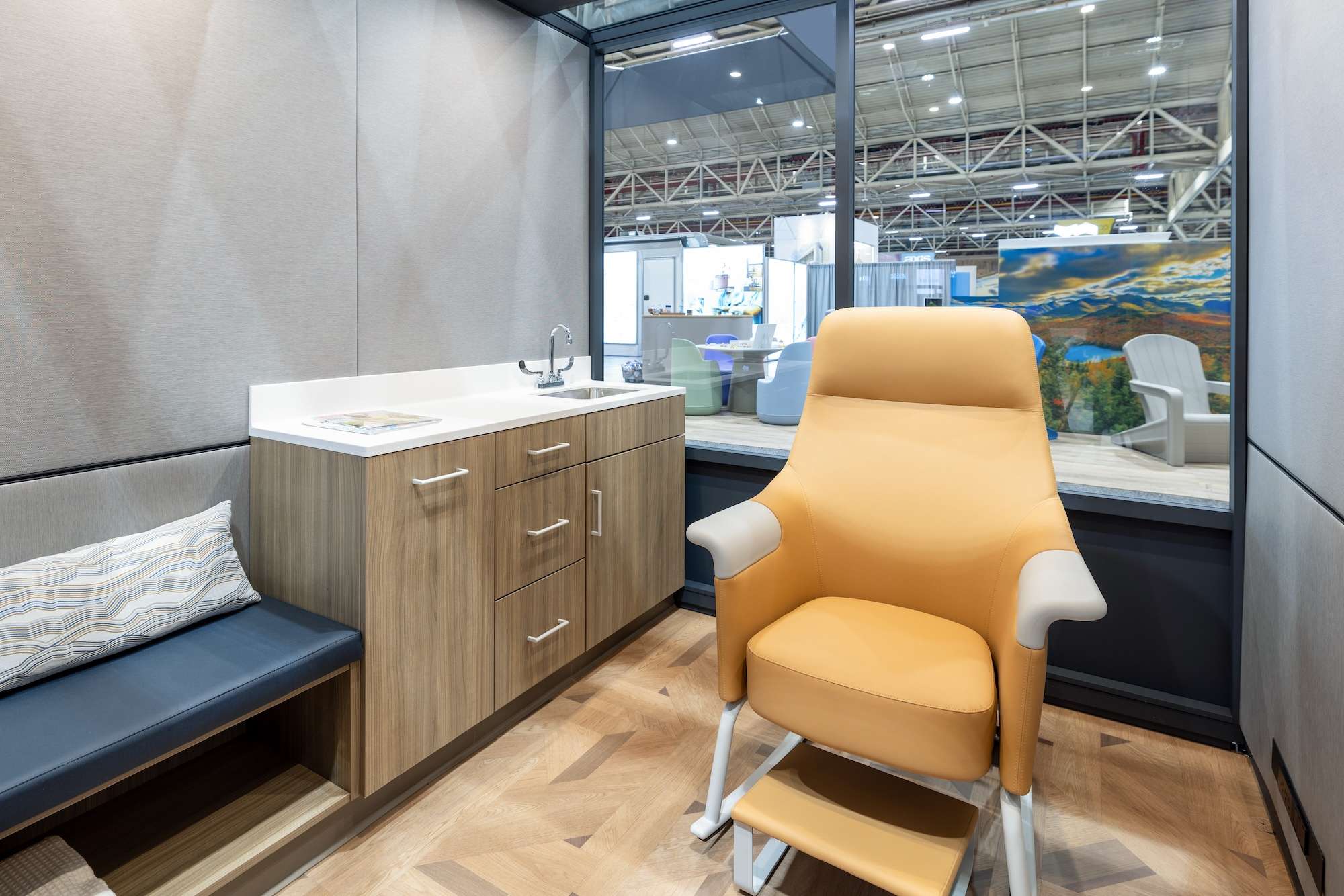 mile marker modular cabinets and Bokeh rockers for NBBJ
