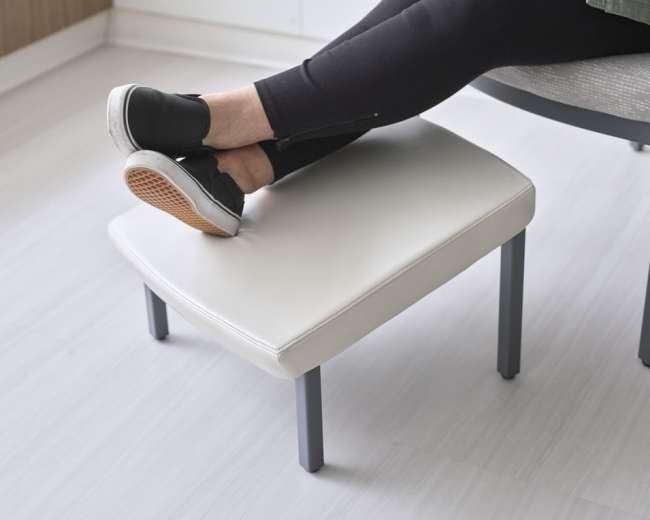Metal patient ottoman