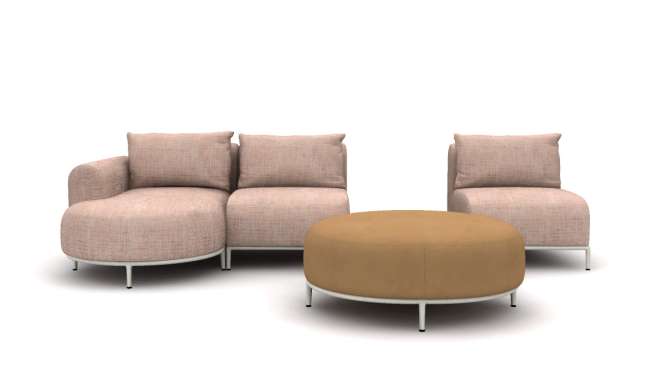 Saven Rocker, Saven Ottoman, and Senso