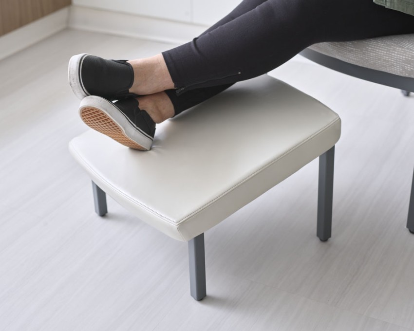 Metal patient ottoman