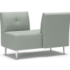 Retrospect loveseat bench with two single backs
