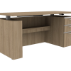 Height adjustable single pedestal desk