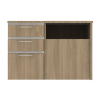 Desk height corner pedestals