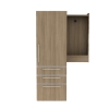Desk height slide out wardrobe towers