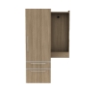 Low height slide out wardrobe towers
