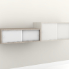 10" High wallmount storage boxes w/sliding doors