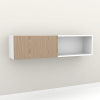 Wallmount storage box with sliding doors
