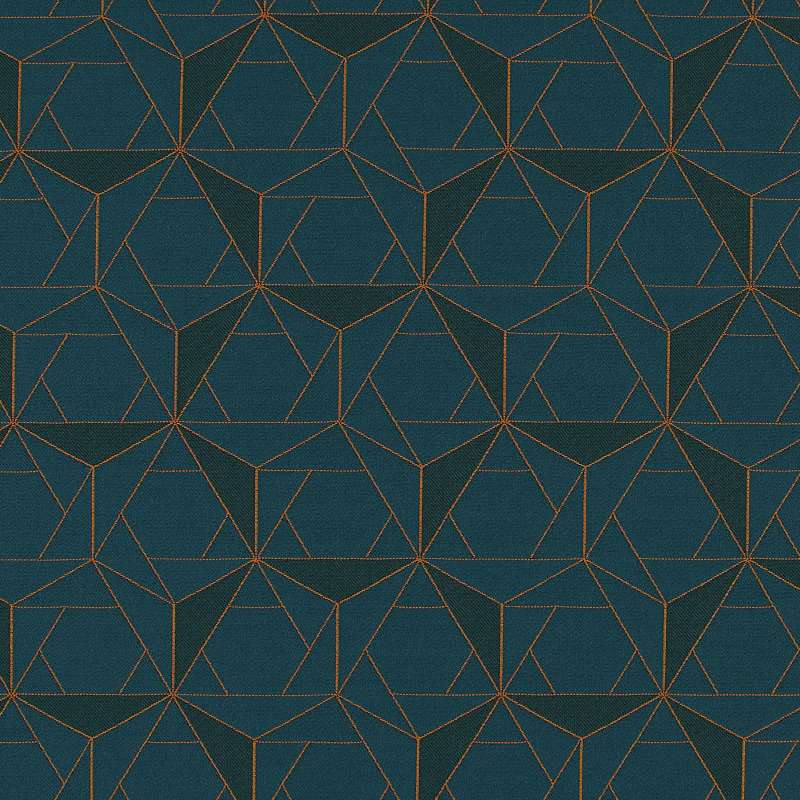 Folded Lines Indigo & Orange