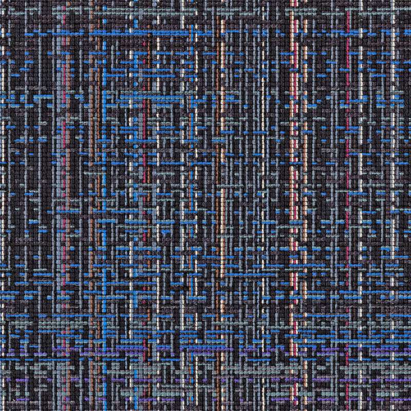 Blurred Plaid Black And Blue